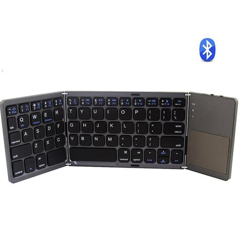 Portable Triple Folding Bluetooth Keyboard Wireless Mini Foldable - Image 6