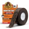 Gorilla Heavy Duty Double Sided Mounting Tape, Black Tape, 1" x 120" (Pack of 1) - Weatherproof for Indoor or Outdoor